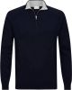 Profuomo Fijngebreide pullover in lyocellblend met halve rits online kopen