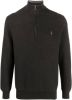 Ralph Lauren Fijngebreide pullover met halve rits en logoborduring online kopen