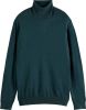 Scotch & Soda Ecovero viscose mix Turtleneck pu space green me , Groen, Heren online kopen