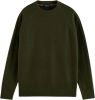 Scotch and Soda Truien Structure knitted raglan sleeve pullover contains Wool Groen online kopen