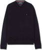 Tommy Hilfiger Regular Fit Trui ronde halsnachtblauw, Effen online kopen