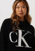 Calvin Klein Trui met ronde hals BLOWN UP CK HIGH NECK SWEATER met groot ck monogram in contrastkleur online kopen