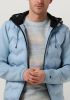 Cast Iron Lichtblauwe Gewatteerde Jas Hooded Jacket Tech Jersey Interlock online kopen