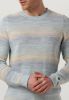 Cast Iron Lichtblauwe Trui Crewneck Cotton Slub Stripe online kopen