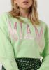 Colourful rebel Lime Trui Miami Patch Cropped Sweat online kopen