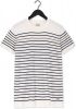 Dstrezzed Witte T shirt Crew S/s Contrast Stripe Knit online kopen