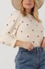 Fabienne Chapot Holly sweater met borduring en pofmouw online kopen