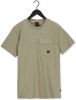 PME Legend Olijf T shirt Short Sleeve R neck Open End Melange Jersey online kopen