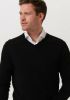 Profuomo Fijngebreide pullover van merino wol met V hals online kopen