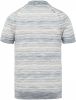 Cast Iron Lichtblauwe Polo Short Sleeve Polo Cotton Slub Stripe Knitted online kopen