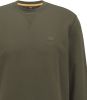 Hugo Boss sweater bordeaux effen katoen ronde hals online kopen