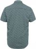 PME Legend Donkerblauwe Casual Overhemd Short Sleeve Shirt Print On Pique Jersey online kopen
