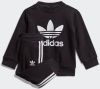 Adidas Originals Logo Crew Trainingspak Baby's Black/White/White Kind online kopen