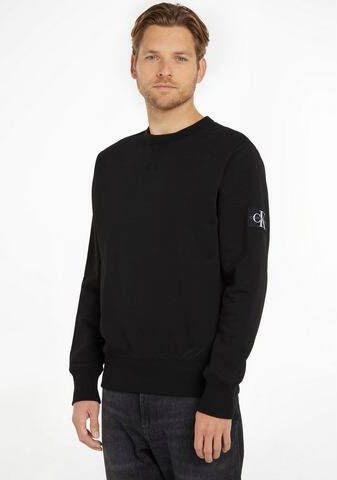 Calvin Klein Sweatshirt ML Monogram Badge Black(Black)[C2Calkj30J314035Bae(L)/3000002722730] , Zwart, Heren online kopen