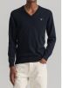 Gant Fijngebreide pullover met V hals en logoborduring online kopen