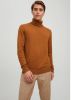 Jack & jones Jack en Jones Jackenjones EsStials JJEemil Gebreide Roll Neck Noos Rubber | Freewear Bruin , Bruin, Heren online kopen