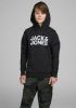 Jack & jones Jack&jones 12152841 Corp Logo Sweater Boy Black online kopen