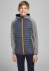 JACK & JONES JUNIOR gewatteerde tussenjas JJEMULTI grijs melange/donkerblauw/oranje online kopen