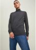 Jack & jones Black Jack Jones JJeemil Breid Half Zip Noos Knit , Zwart, Heren online kopen