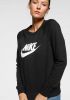 Nike Sportswear Essential Fleece sweatshirt met ronde hals voor dames Zwart online kopen