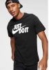 Nike sportswear just do it swoosh shirt zwart/wit heren online kopen