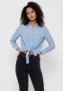 Only Olecey LS Stripe Knot DNM Shirt Cloud Dancer/MEDIUM Blue | Freewear Blauw , Blauw, Dames online kopen