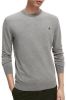 Scotch & Soda Lichtgrijze Trui Classic Crewneck Pullover online kopen