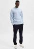SELECTED HOMME sweater SLHJASON van biologisch katoen celestial blue online kopen