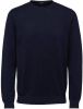 Selected Homme Donkerblauwe Trui Slhberg Crew Neck B online kopen