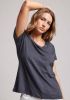 Superdry T shirts Studios Slub Embossed Vee Tee Antraciet online kopen