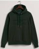 GANT Regular Fit Hooded Sweatshirt donkergroen, Effen online kopen