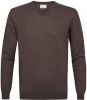 Profuomo Fijngebreide pullover van Merino wol met V hals online kopen