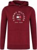 Tommy Hilfiger Regular Fit Hooded Sweatshirt donkerrood, Effen online kopen