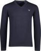 Gant Fijngebreide pullover met V hals en logoborduring online kopen