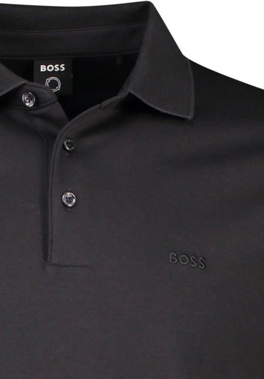Hugo Boss men business(black)polo lange mouw polo pado 30 10241542 01 50468392/001 online kopen