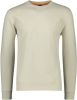 Hugo Boss sweater beige uni katoen ronde hals online kopen