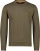 Hugo Boss sweater bordeaux effen katoen ronde hals online kopen