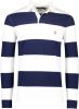 Polo Ralph Lauren trui donkerblauw/wit gestreept katoen rugby 3 knoops online kopen