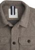 Profuomo casual overhemd bruin effen katoen overshirt knopen online kopen