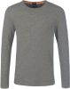 BOSS Casual slim fit basic longsleeve Tempest light/pastel grey online kopen