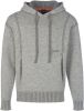 Hugo Boss Kushet grofgebreide hoodie in wolblend met logoborduring online kopen