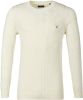 Gant Cotton Cable C Neck Cream , Wit, Heren online kopen