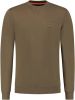 Hugo Boss sweater bordeaux effen katoen ronde hals online kopen