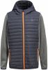 JACK & JONES JUNIOR gewatteerde tussenjas JJEMULTI grijs melange/donkerblauw/oranje online kopen