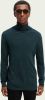 Scotch & Soda Ecovero viscose mix Turtleneck pu space green me , Groen, Heren online kopen