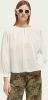 Scotch & Soda Witte Blouse Tie Front Easy Volume Dobby Blouse online kopen