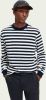 Scotch & Soda Sweater textured stripe sweatshirt 169911/0218 online kopen