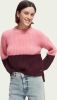 Scotch & Soda Roze Trui Chunky Colour Block Pullover online kopen