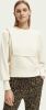 Scotch & Soda 169702 0402 scotch and soda fringe tape oversized raglan sleeved sweater aged white online kopen