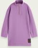 Scotch & Soda Short length long sleeve half zip sweatshirt dress online kopen
